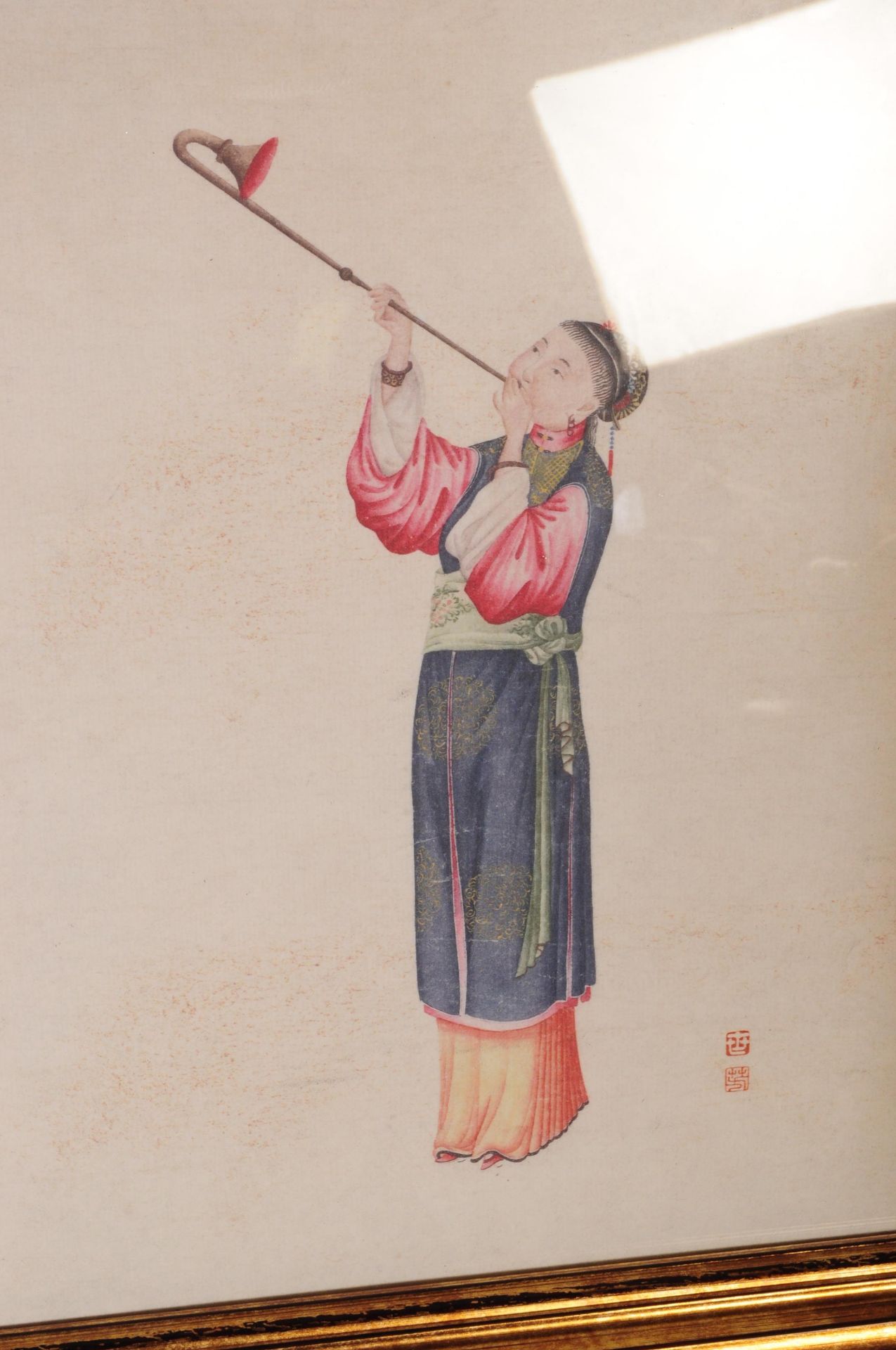 FOUR CHINESE RICE PAPER PRINTS - TRADITION CHIENSE COSTUME - Image 7 of 8