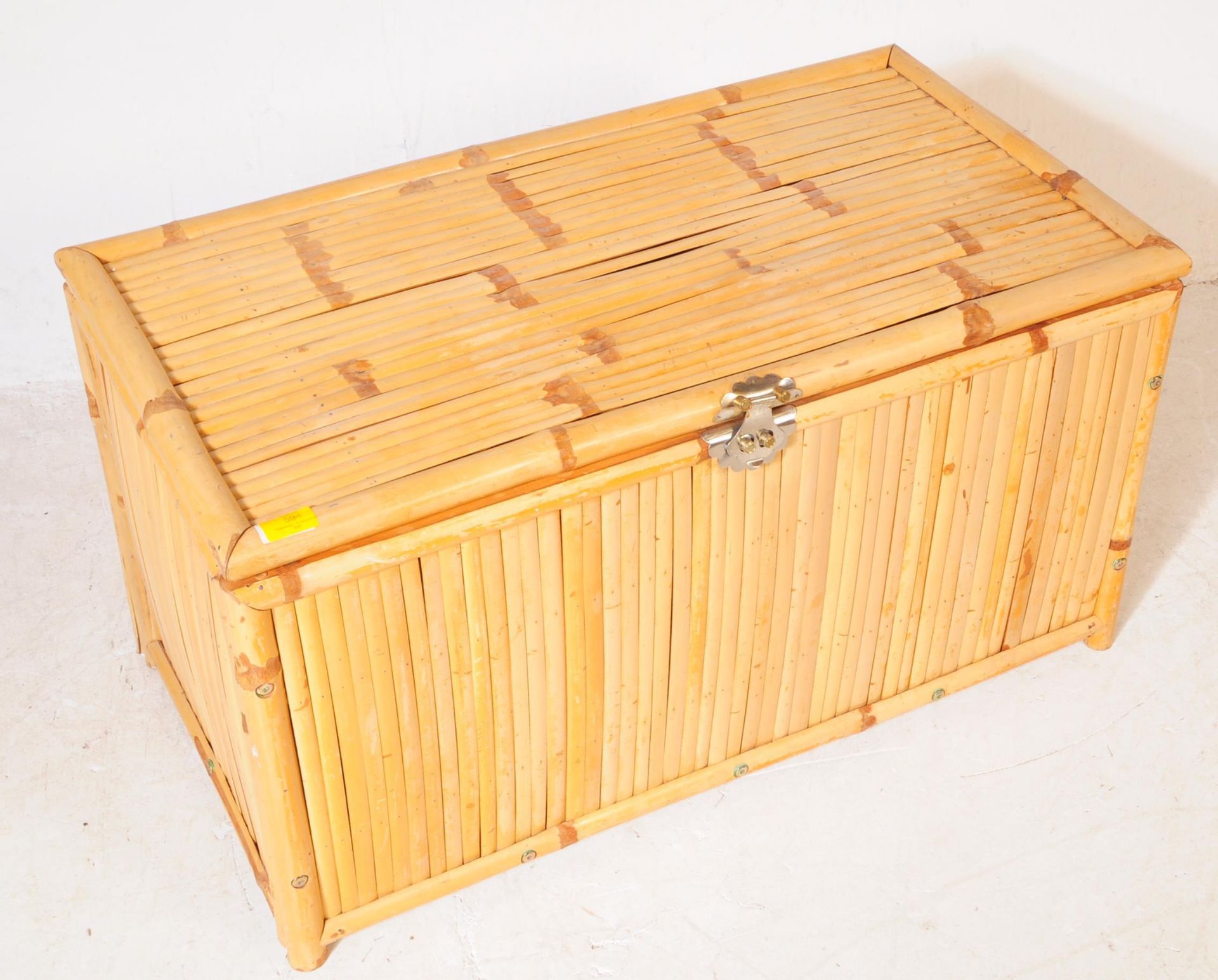 RETRO 20TH CENTURY BAMBOO BLANKET BOX / OTTOMAN - Image 2 of 7