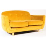 CONTEMPORARY MUSTARD YELLOW TWO SEATER SOFA