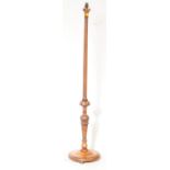 EDWARDIAN / 1920'S MAHOGANY STANDARD FLOOR LAMP & SHADE