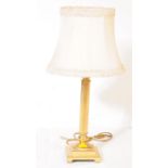 20TH CENTURY VINTAGE BRASS COLUMN TABLE LAMP