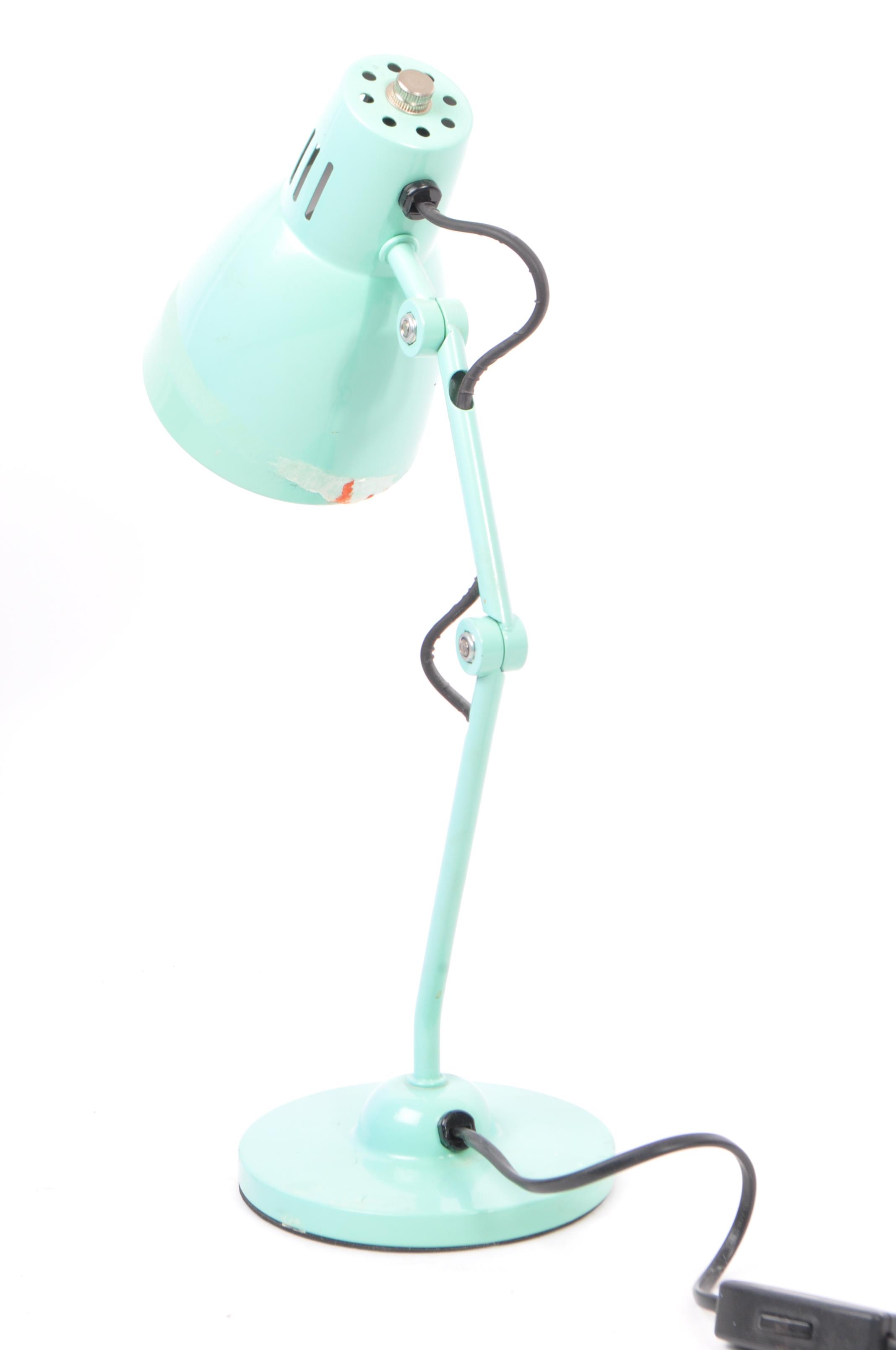 CONTEMPORARY TURQUOISE INDUSTRIAL DESK LAMP - Image 4 of 5