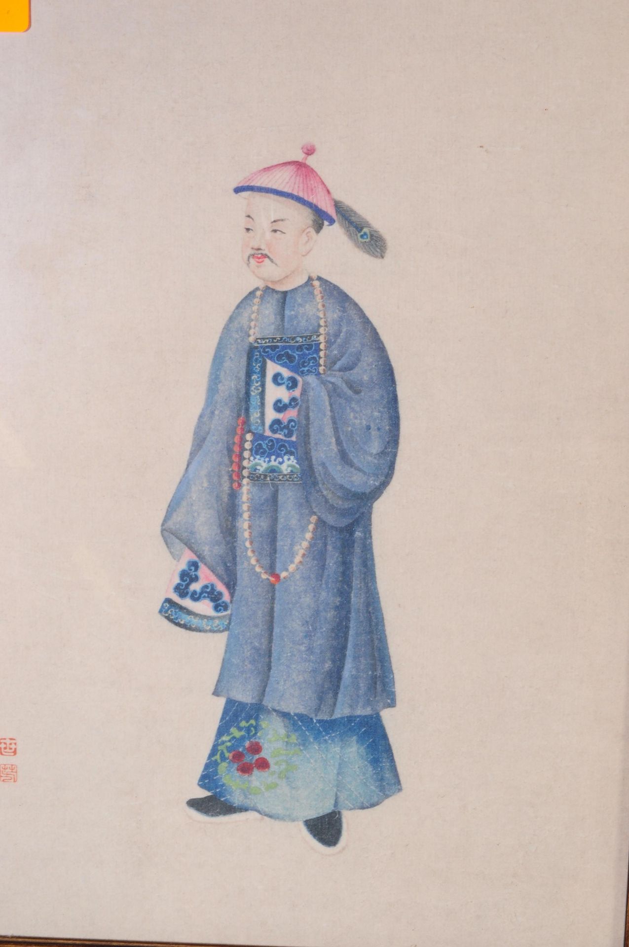 FOUR CHINESE RICE PAPER PRINTS - TRADITION CHIENSE COSTUME - Image 5 of 8