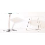 CONTEMPORARY SPACE AGE FLOATING GLASS OCCASIONAL TABLE