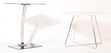 CONTEMPORARY SPACE AGE FLOATING GLASS OCCASIONAL TABLE