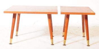 TWO RETRO MID 20TH CENTURY TEAK COFFEE OCCASIONAL TABLE