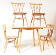 LUCIAN ERCOLANI FOR ERCOL - CANDLESTICK CHAIRS & TABLE