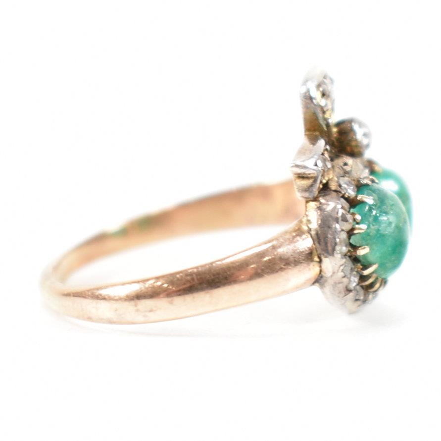 19TH CENTURY VICTORIAN EMERALD & DIAMOND RING - Image 6 of 8