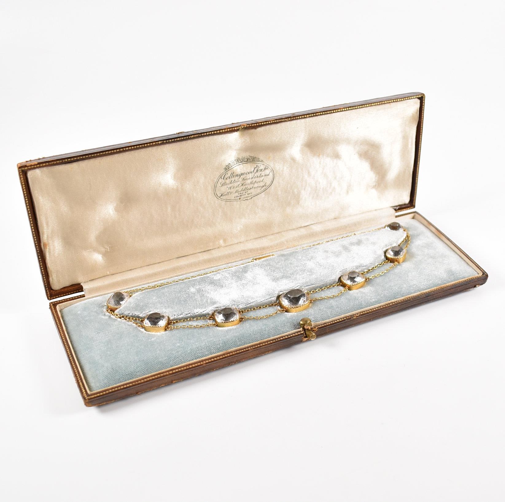 CASED 19TH CENTURY ROCK CRYSTAL RIVIERE NECKLACE - Image 11 of 12