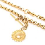 HALLMARKED 9CT GOLD ALBERT CHAIN & MEDALET