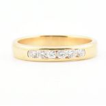 HALLMARKED 18CT GOLD & DIAMOND BAND RING