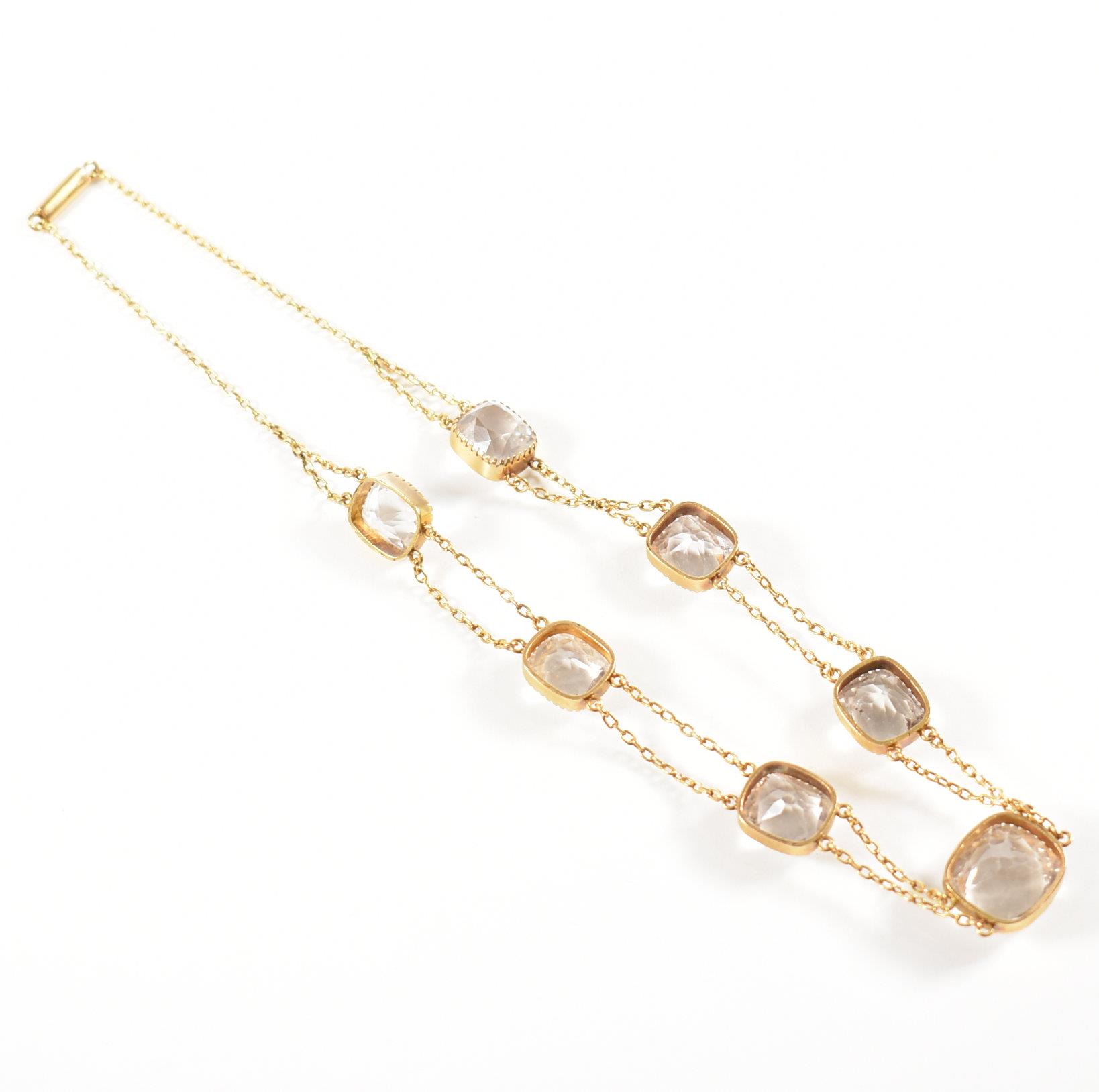 CASED 19TH CENTURY ROCK CRYSTAL RIVIERE NECKLACE - Image 8 of 12