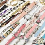 COLLECTION OF ASSORTED COSTUME JEWELLERY WRISTWATCHES