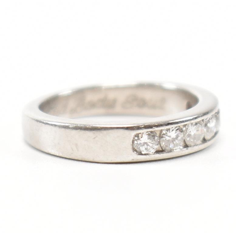 PLATINUM & DIAMOND HALF ETERNITY RING - Image 10 of 14