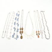 COLLECTION OF ASSORTED 925 SILVER NECKLACES