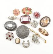 COLLECTION OF ASSORTED VINTAGE & LATER BROOCH PINS
