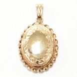 HALLMARKED 9CT GOLD LOCKET NECKLACE PENDANT