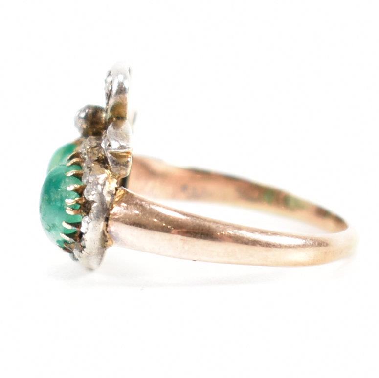 19TH CENTURY VICTORIAN EMERALD & DIAMOND RING - Image 3 of 8