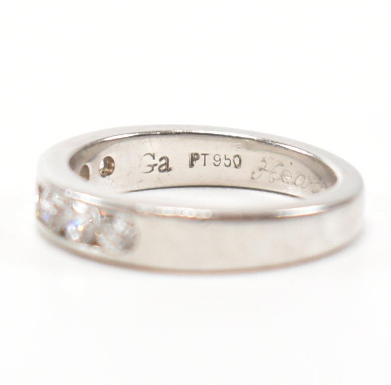 PLATINUM & DIAMOND HALF ETERNITY RING - Image 7 of 14