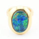 HALLMARKED 22CT GOLD & OPAL PLAQUE DRESS RING