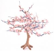 VINTAGE MID CENTURY BEADED CHERRY BLOSSOM TREE MODEL