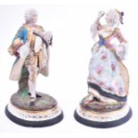 PAIR OF 19TH CENTURY CONTINENTAL BISQUE PORCELAIN FIGURES