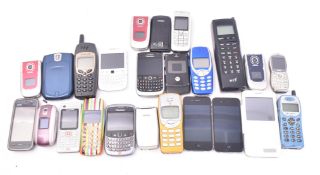 A COLLECTION OF RETRO EARLY 2000S MOBILE TELEPHONES
