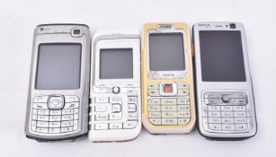 A COLLECTION OF RETRO EARLY 2000S MOBILE TELEPHONES
