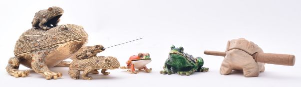 COLLECTION OF FOUR 20TH CENTURY SOUVENIR FROGS