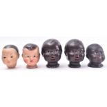 COLLECTION OF LATE 19TH & EARLY 20TH CENTURY DOLLS HEADS