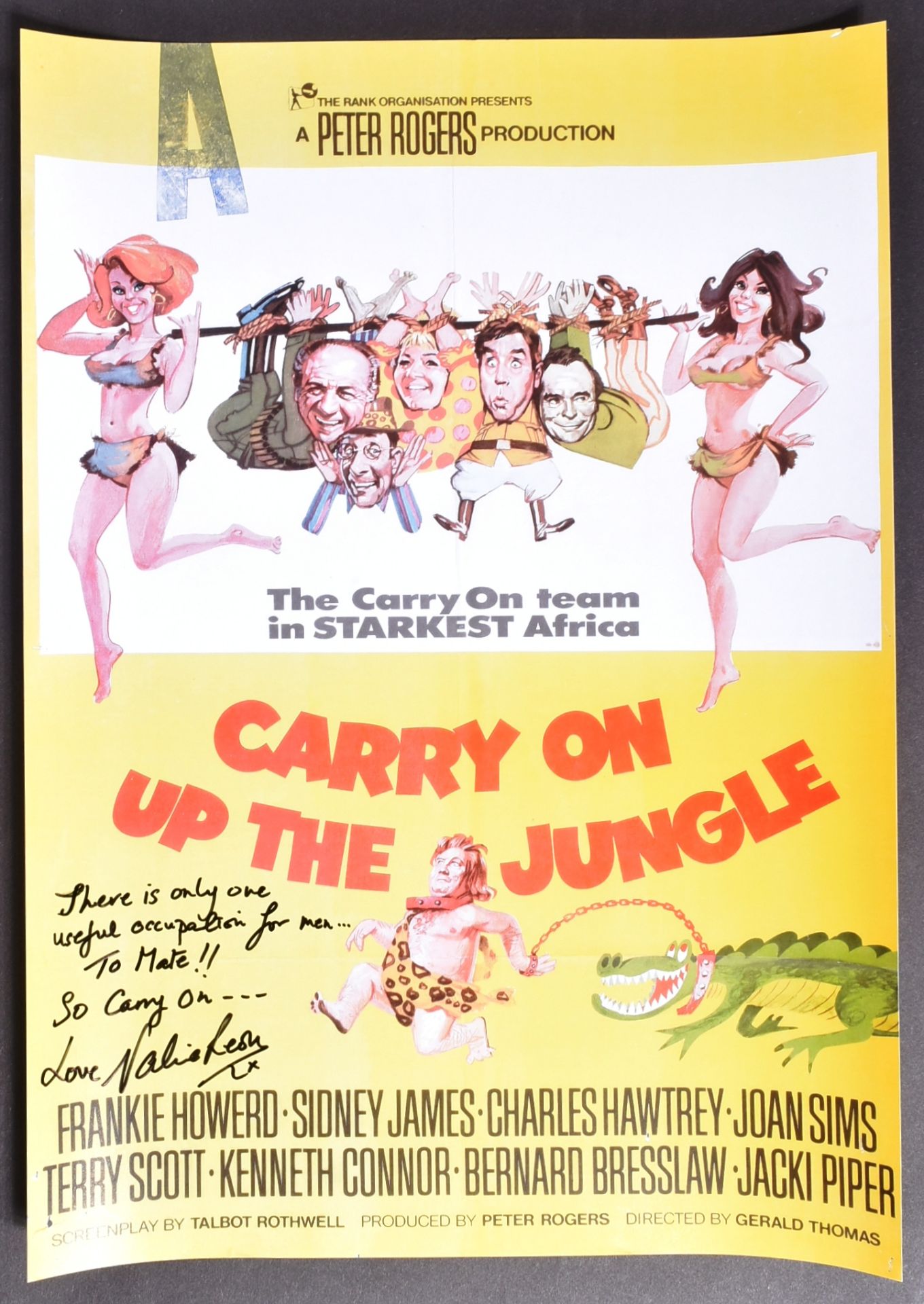 CARRY ON UP THE JUNGLE (1970) - VALERIE LEON SIGNED POSTER - Image 2 of 3