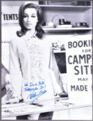 CARRY ON CAMPING (1969) - VALERIE LEON SIGNED 16X12" PHOTO