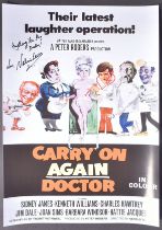 CARRY ON AGAIN DOCTOR (1969) - VALERIE LEON SIGNED POSTER