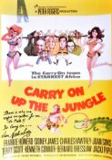 CARRY ON UP THE JUNGLE (1970) - VALERIE LEON SIGNED POSTER