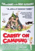 CARRY ON CAMPING (1969) - VALERIE LEON SIGNED POSTER