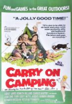 CARRY ON CAMPING (1969) - VALERIE LEON SIGNED POSTER