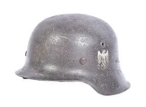 ORIGINAL THIRD REICH GERMAN NAZI M42 PATTERN HELMET W/PROVENANCE