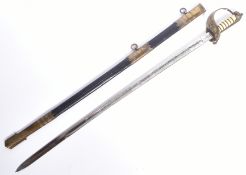EARLY 20TH CENTURY ROYAL NAVY OFFICERS SWORD
