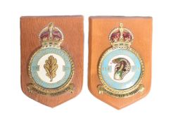 ROYAL AIR FORCE - TWO RAF SHIELDS / PLAQUES