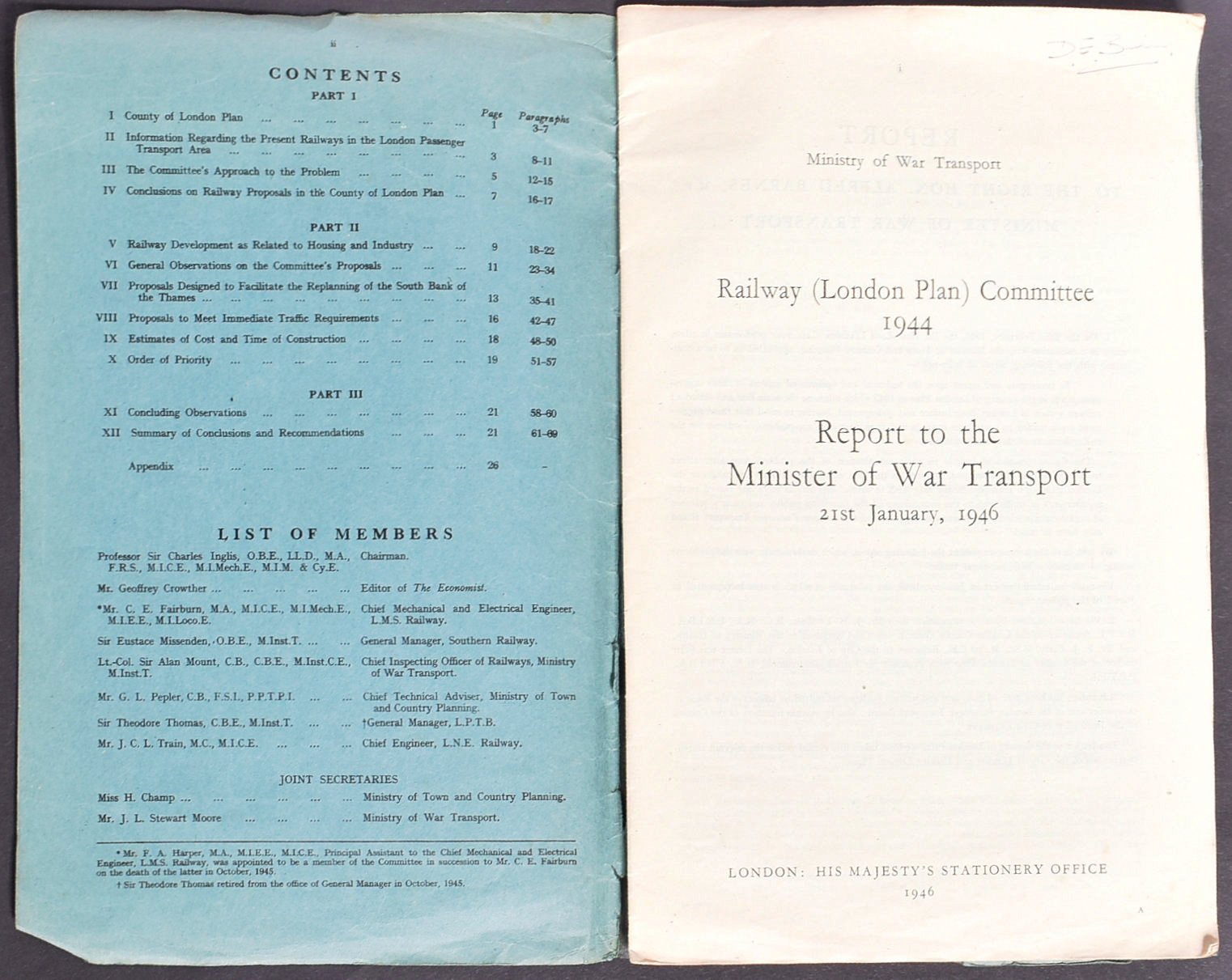 RAILWAYANA - MINISTRY OF WAR LONDON PLAN & BOOK OF LOCOMOTIVES - Image 5 of 9