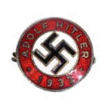 ADOLF HITLER NSDAP NAZI PARTY MEMBER'S BADGE