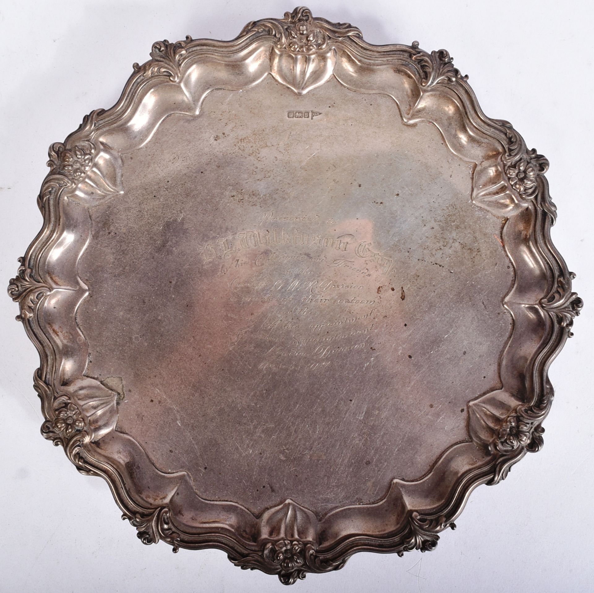 RAILWAY INTEREST - PRESENTATION SILVER BOX & SALVER - Image 2 of 9