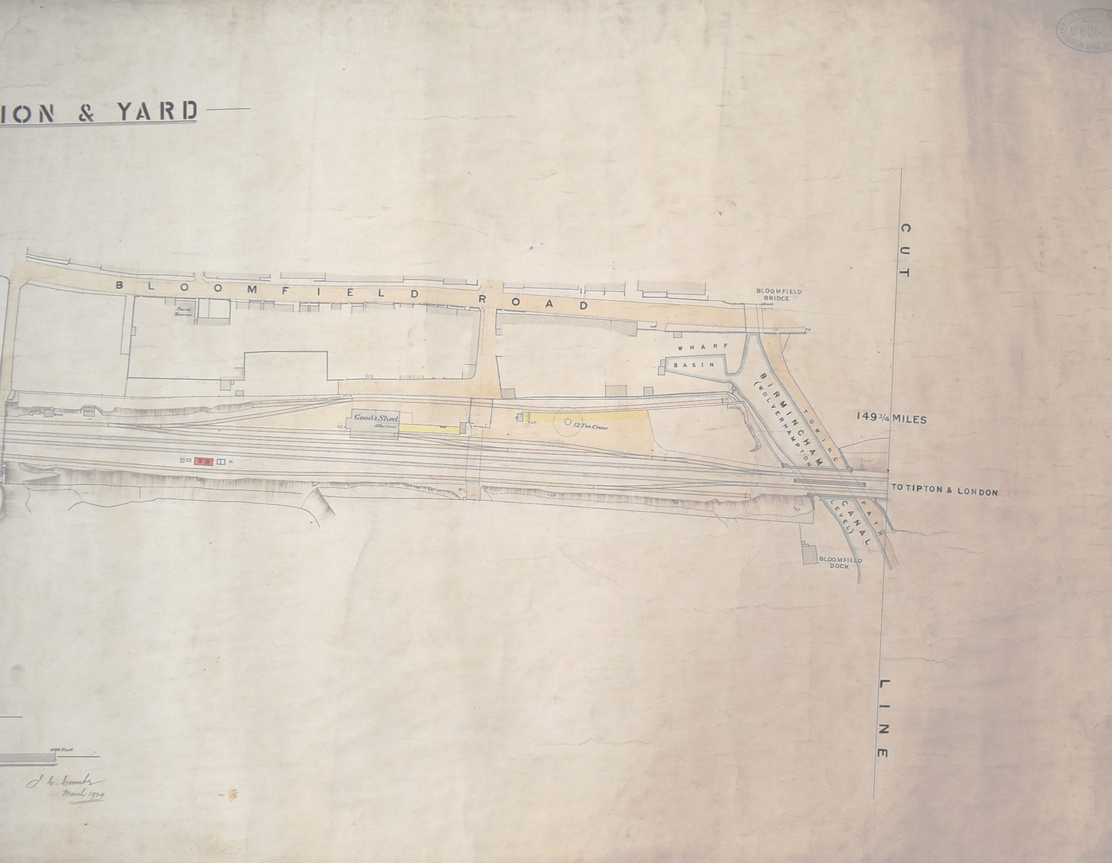 RAILWAYANA - GREAT WESTERN RAILWAY MAP - DUDLEY & WOLVERHAMPTON - Image 4 of 7