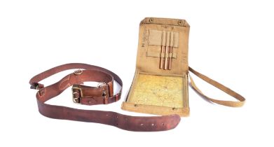 WWII SECOND WORLD WAR MAP CASE & SAM BROWNE BELT