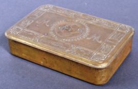 WWI CHRISTMAS 1914 QUEEN MARY TRENCH CIGARETTE GIFT TIN
