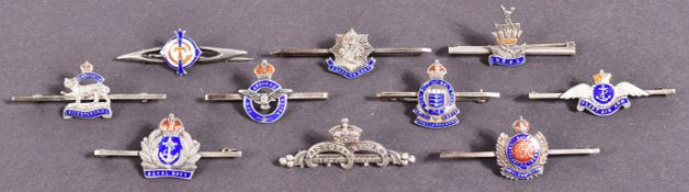 COLLECTION OF ASSORTED BRITISH MILITARY REGIMENT TIE PINS