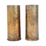 WWI FIRST WORLD WAR FRENCH TRENCH ART SHELL CASES