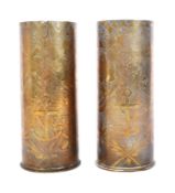 WWI FIRST WORLD WAR FRENCH TRENCH ART SHELL CASES