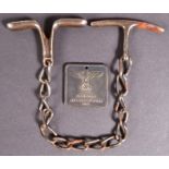 WWII SECOND WORLD WAR GERMAN GESTAPO TYPE HANDCUFF & ID BADGE