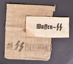 WWII SECOND WORLD WAR GERMAN ARMBAND & LINEN SACK